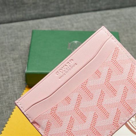 pink Goyard cardholder